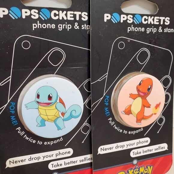 4 New Pokemon Popsocket Lot Phone Grip Stand Eevee Squirtle Charmander Bulbasaur - Picture 4 of 5